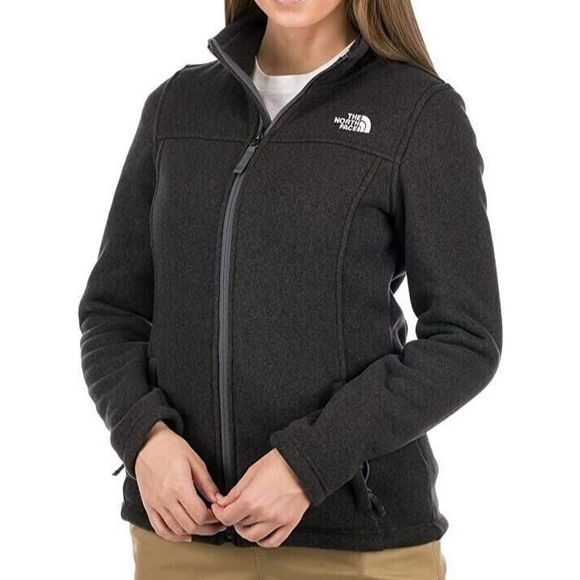 The North Face Women's Sz XL Dark Gray Heather Maggy Fleece Full Zip Sweater - Picture 10 of 12